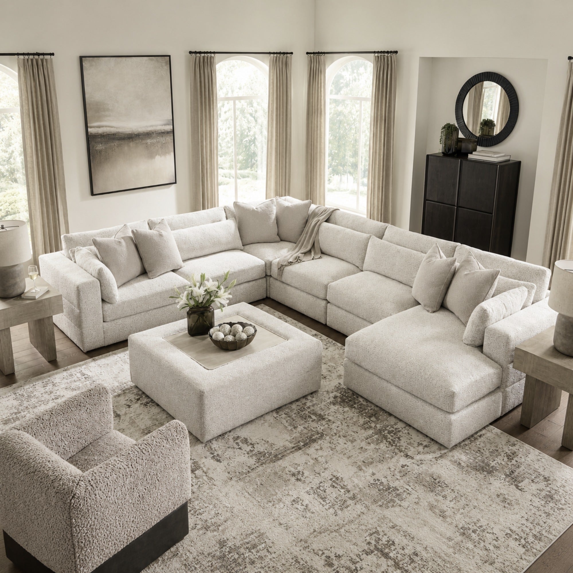Ashbourne Estate 6-Piece Sectional with Chaise