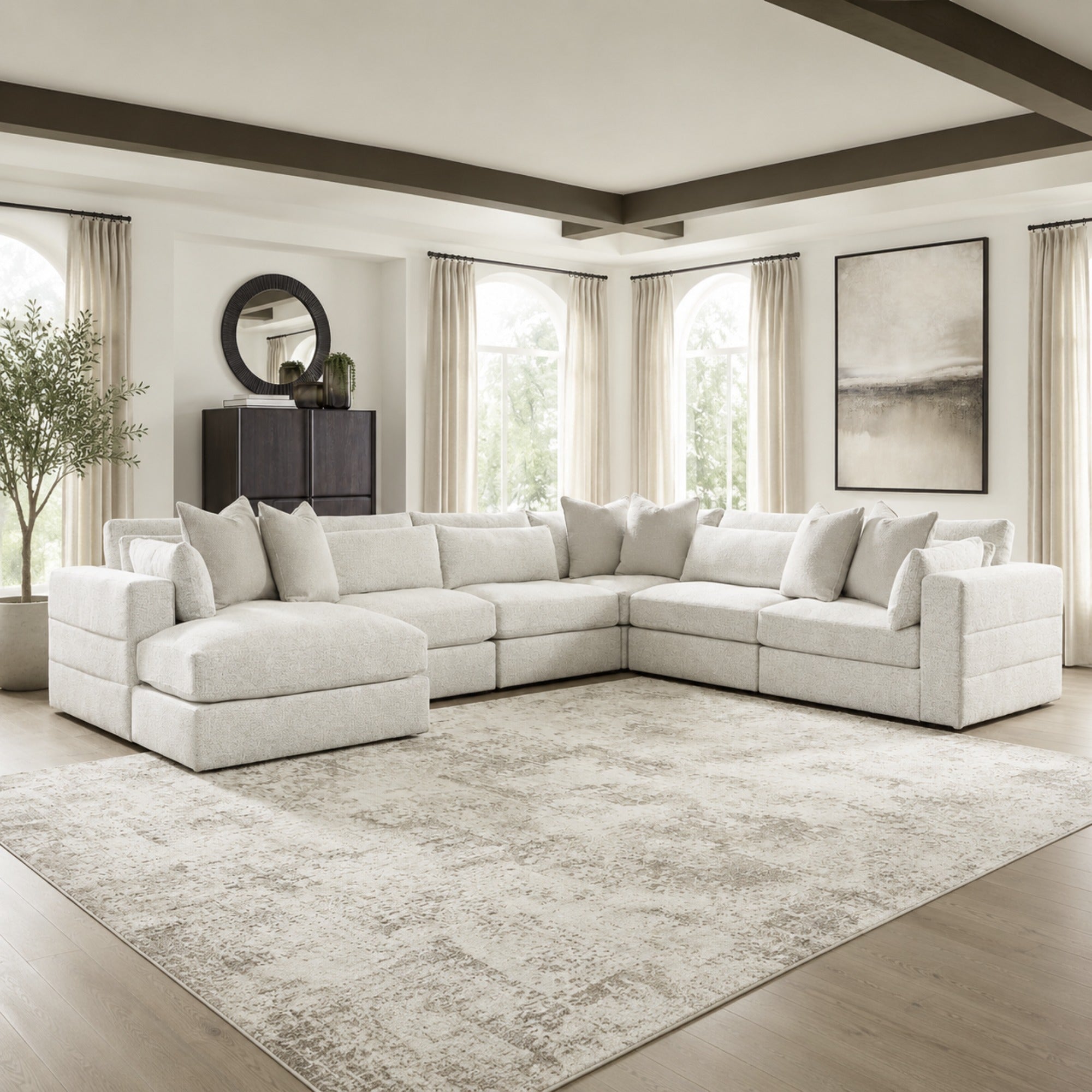 Ashbourne Estate 6-Piece Sectional with Chaise