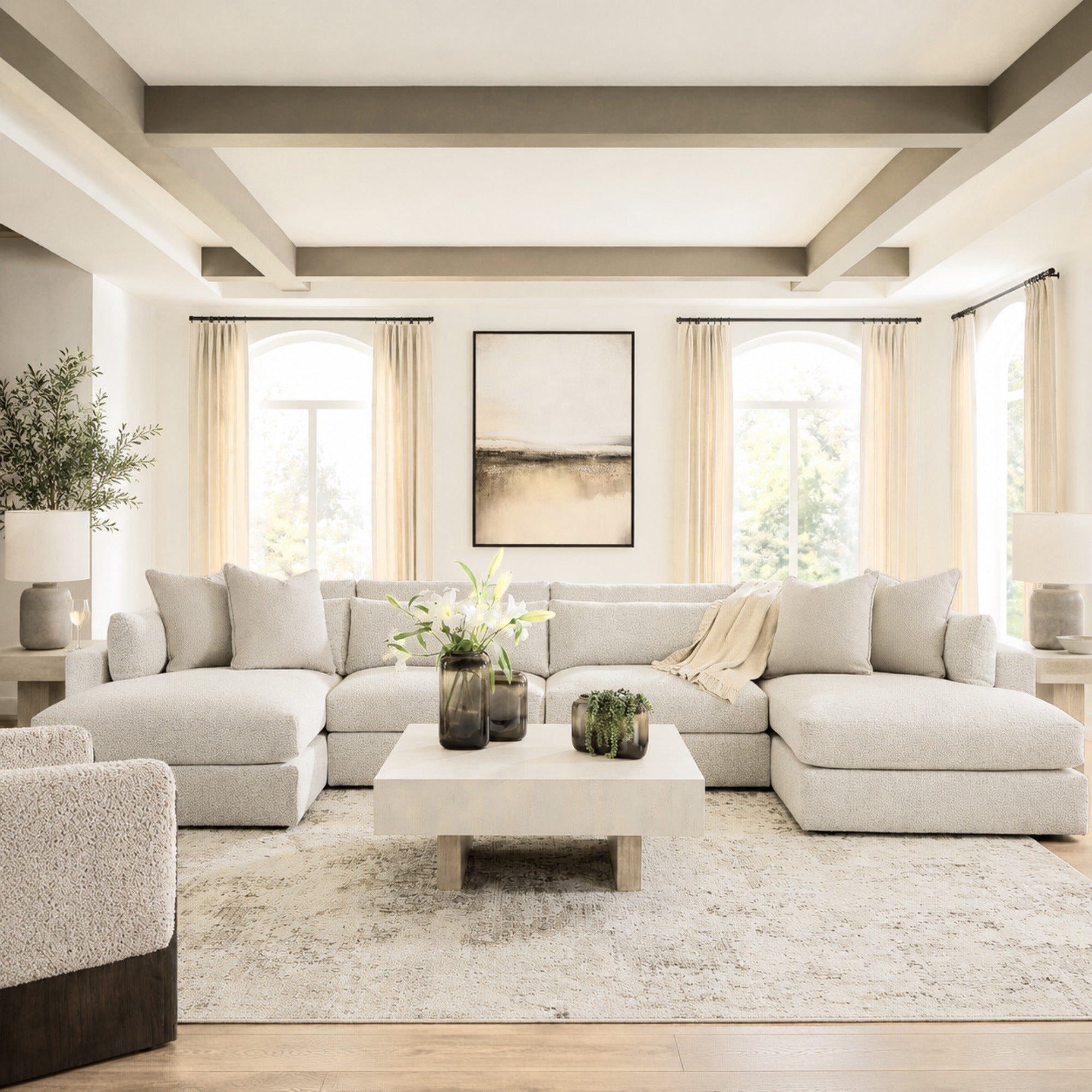 Ashbourne Estate 4-Piece Double Chaise Sectional
