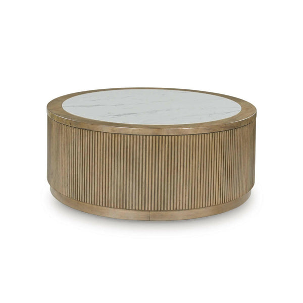 Contemporary Camdill coffee table by Signature Design Ashley with a wooden finish and sleek top surface for living room decor.