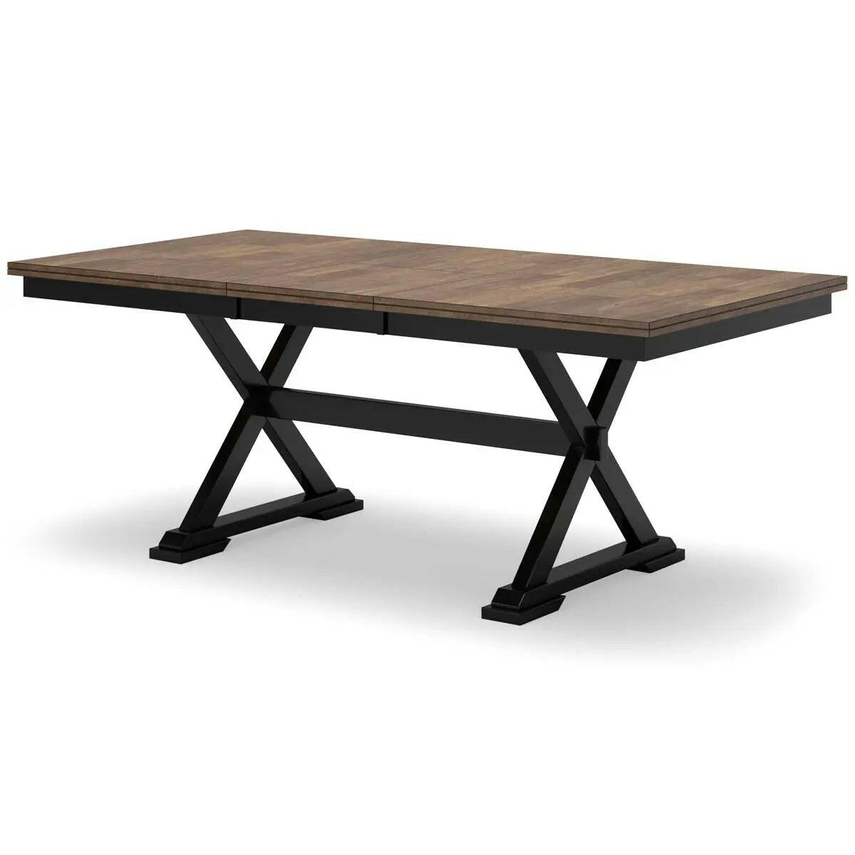 Wildenauer RECT dining room table by Signature Design Ashley, shown from an angled view, featuring a rectangular wooden surface.