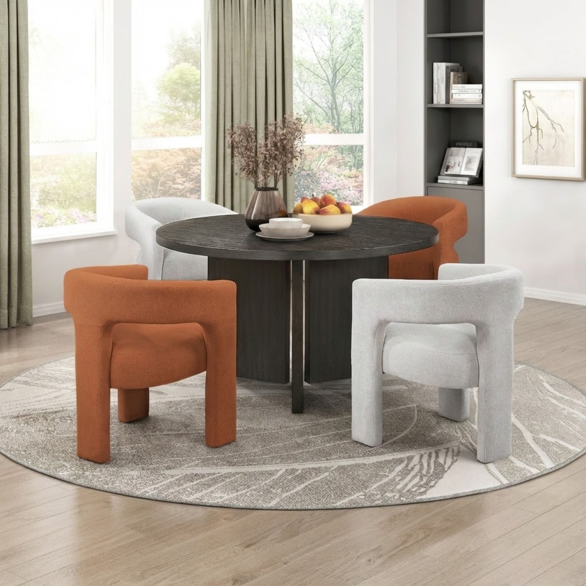 Marais Collection 5 Pc Round Dining Table Set | CastleUp Experience Centre Online Furniture