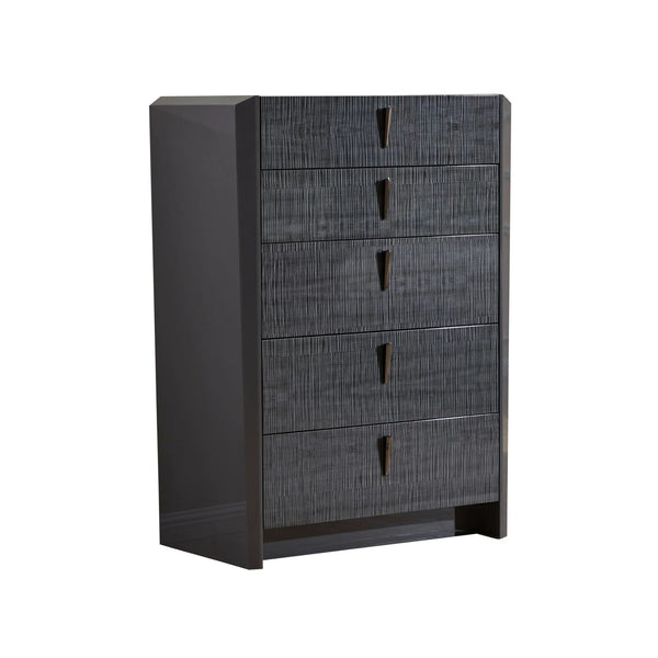 Grey Aurora Chest by Sundrm Furniture Inc featuring a sleek modern design with multiple drawers for ample storage.