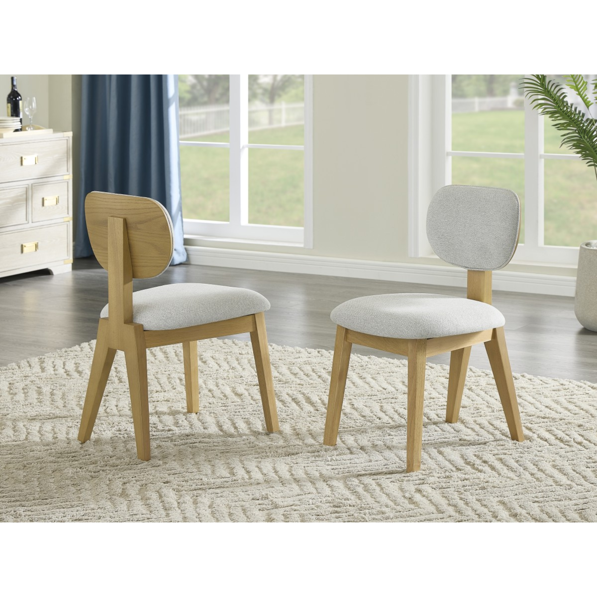 Brassex Terra 5-piece natural dining room set with table and four chairs, ideal for modern kitchen or dining area.