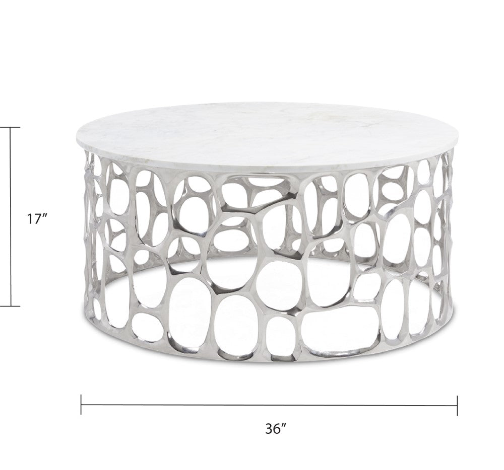 Xcella gold Mario marble coffee table with a sleek modern design and rounded edges, perfect for contemporary living rooms.