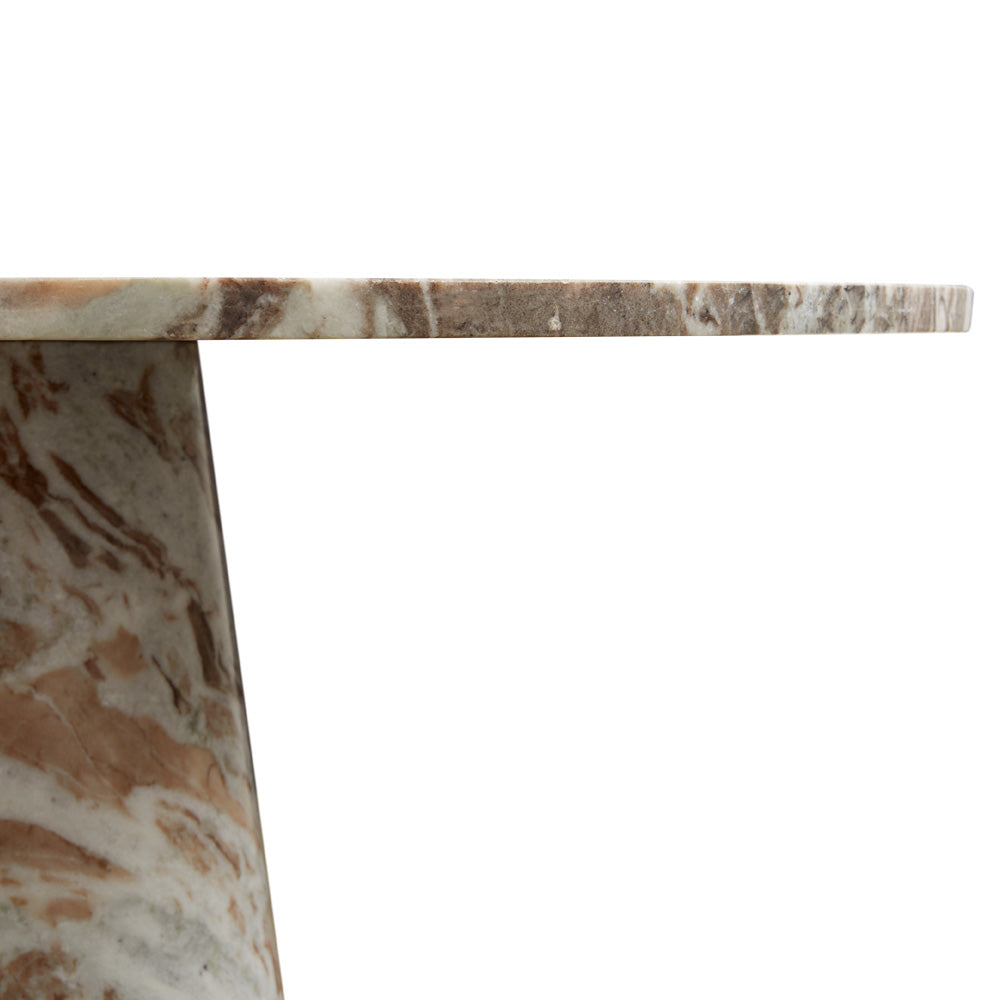 Xcella Belinda marble coffee table with a sleek design and white marble surface, perfect for modern living rooms.