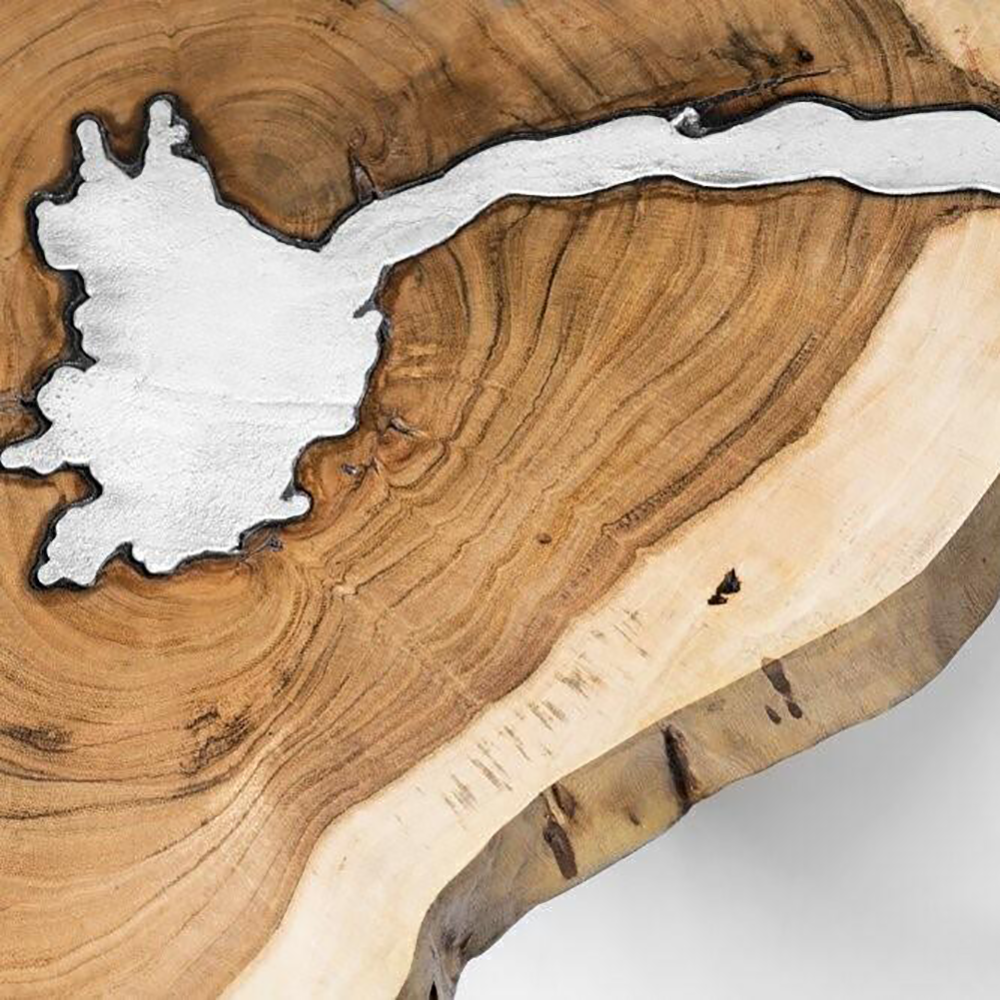 Xcella AKIS natural wood coffee table with sleek, modern design and smooth finish, perfect for living room decor.