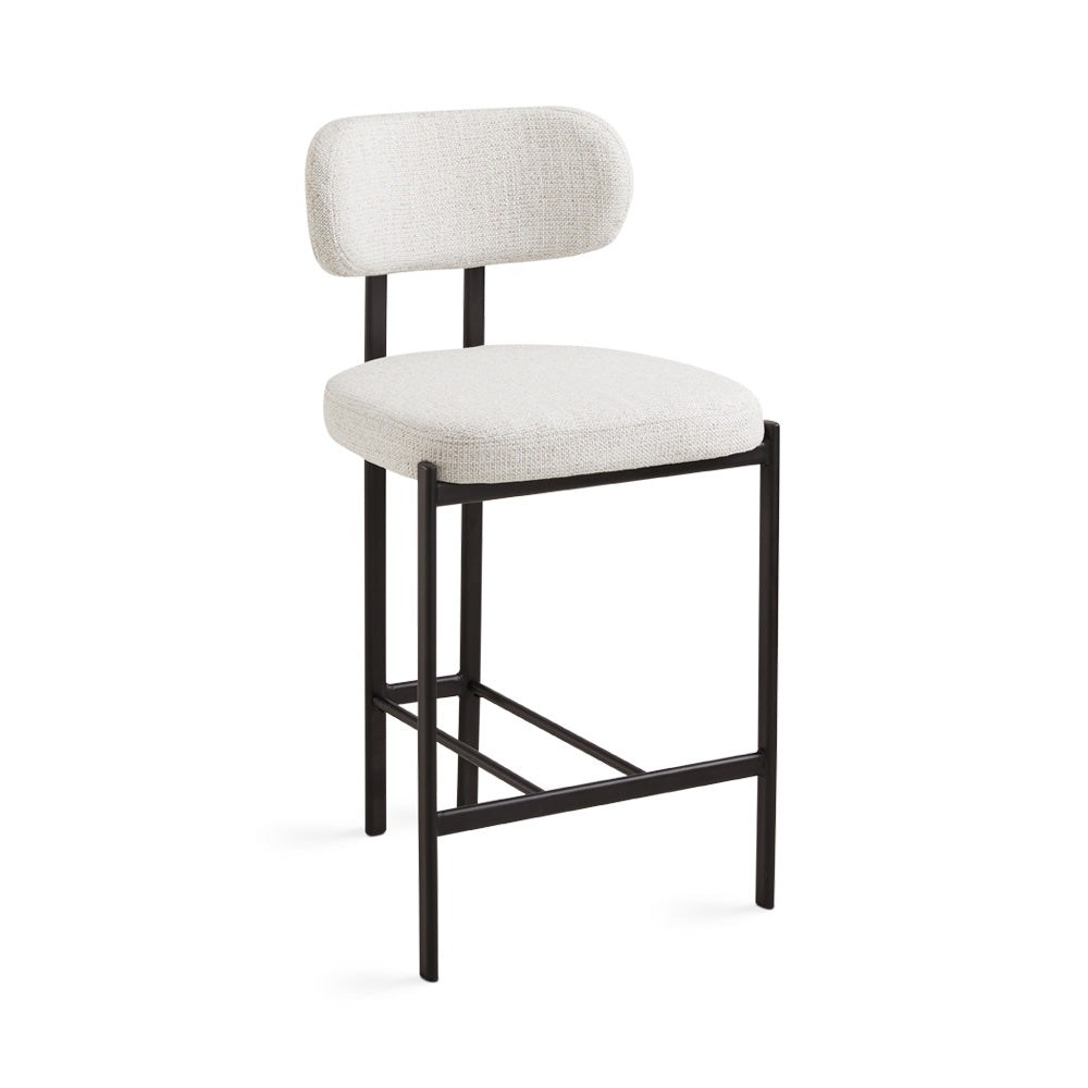 Xcella Otis Counter Bar Stool with wooden seat and metal frame, modern design perfect for kitchen or bar area.