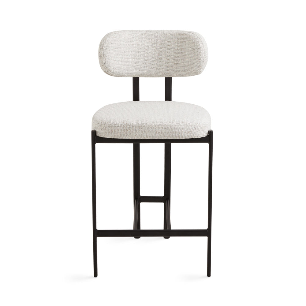 Xcella Otis Counter Chair with wooden seat and metal frame, modern design perfect for bar or kitchen counter seating.