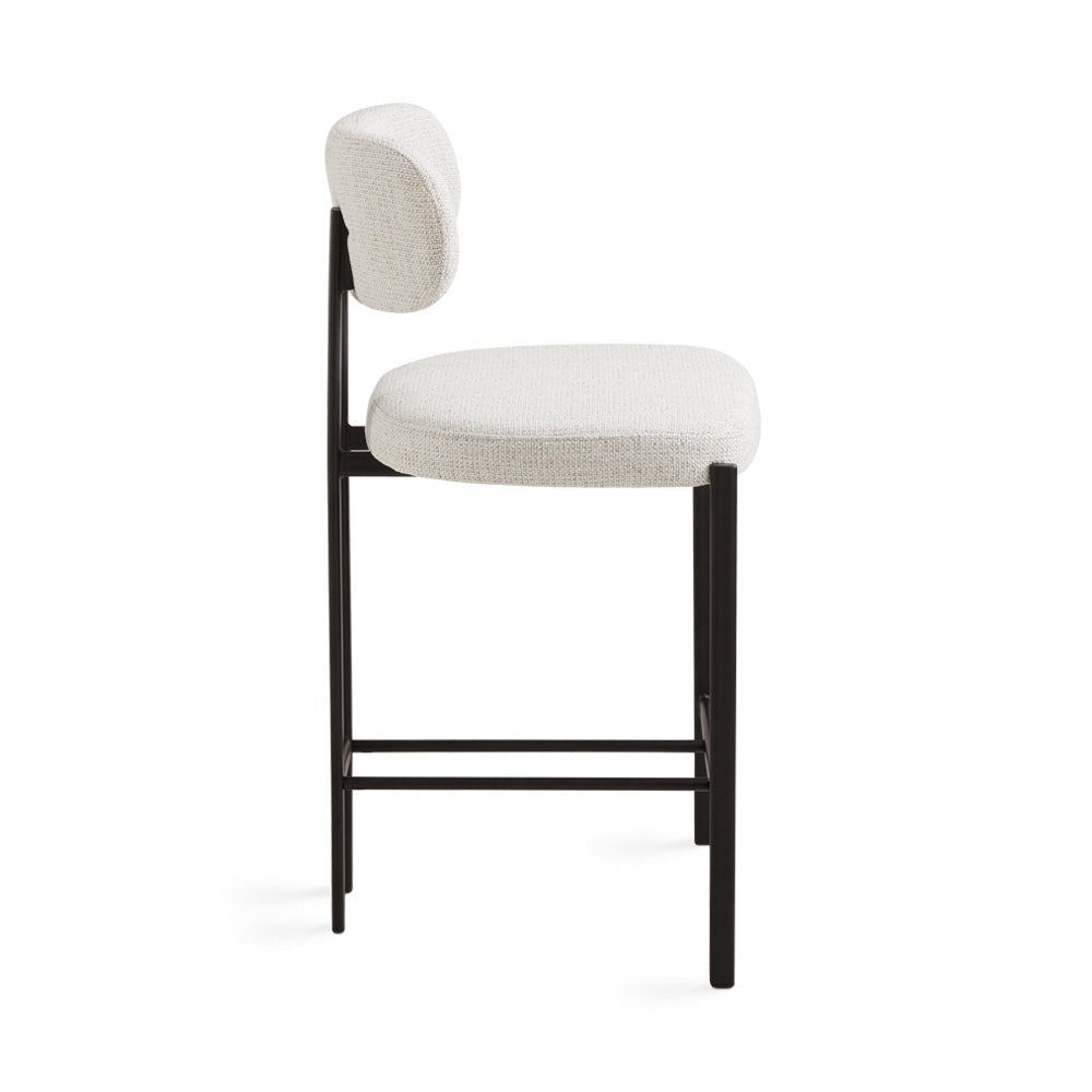 Xcella Otis Counter Chair with wooden seat and metal frame, showcasing a modern bar stool design perfect for kitchen counters.