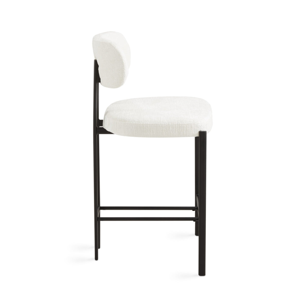 Xcella Otis Counter Bar Stool with wooden seat and metal frame, showcasing modern design and comfortable seating.