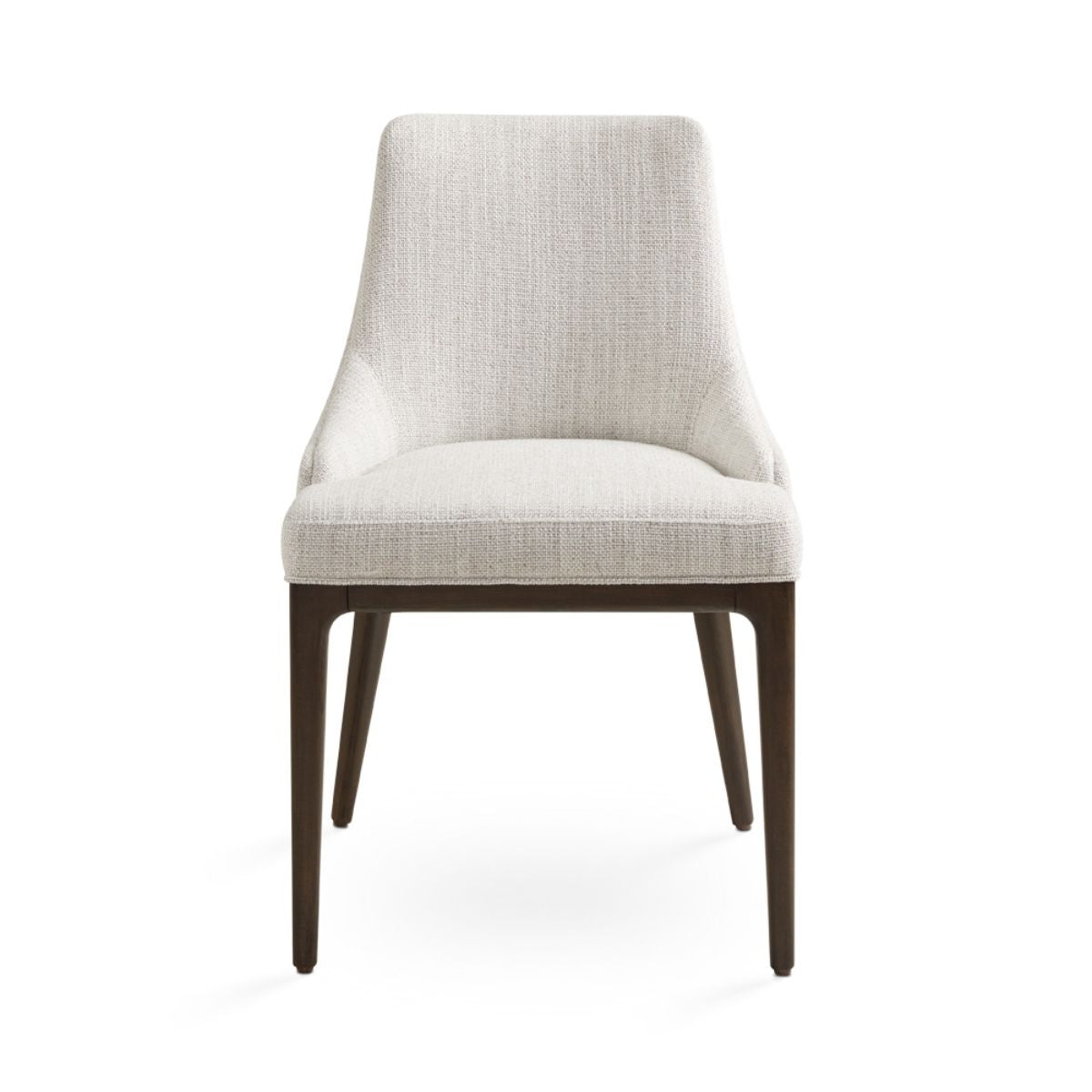 Xcella Everett dining chair with Brenton fabric upholstery, showcasing a modern design and comfortable seating.