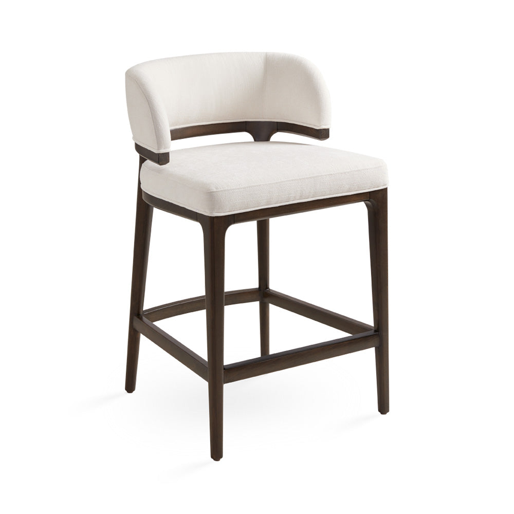 Xcella Chanler Counter Chair Silex Ivory, a stylish dining chair with a comfortable three-quarter backrest and modern design.