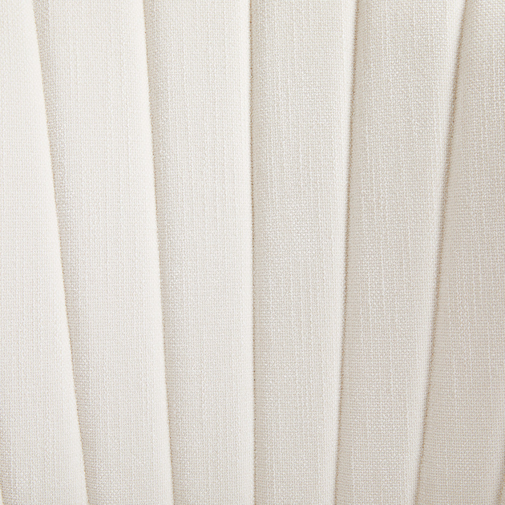 Set of two ivory shell-shaped linen dining chairs by Xcella, featuring smooth curves and modern design.