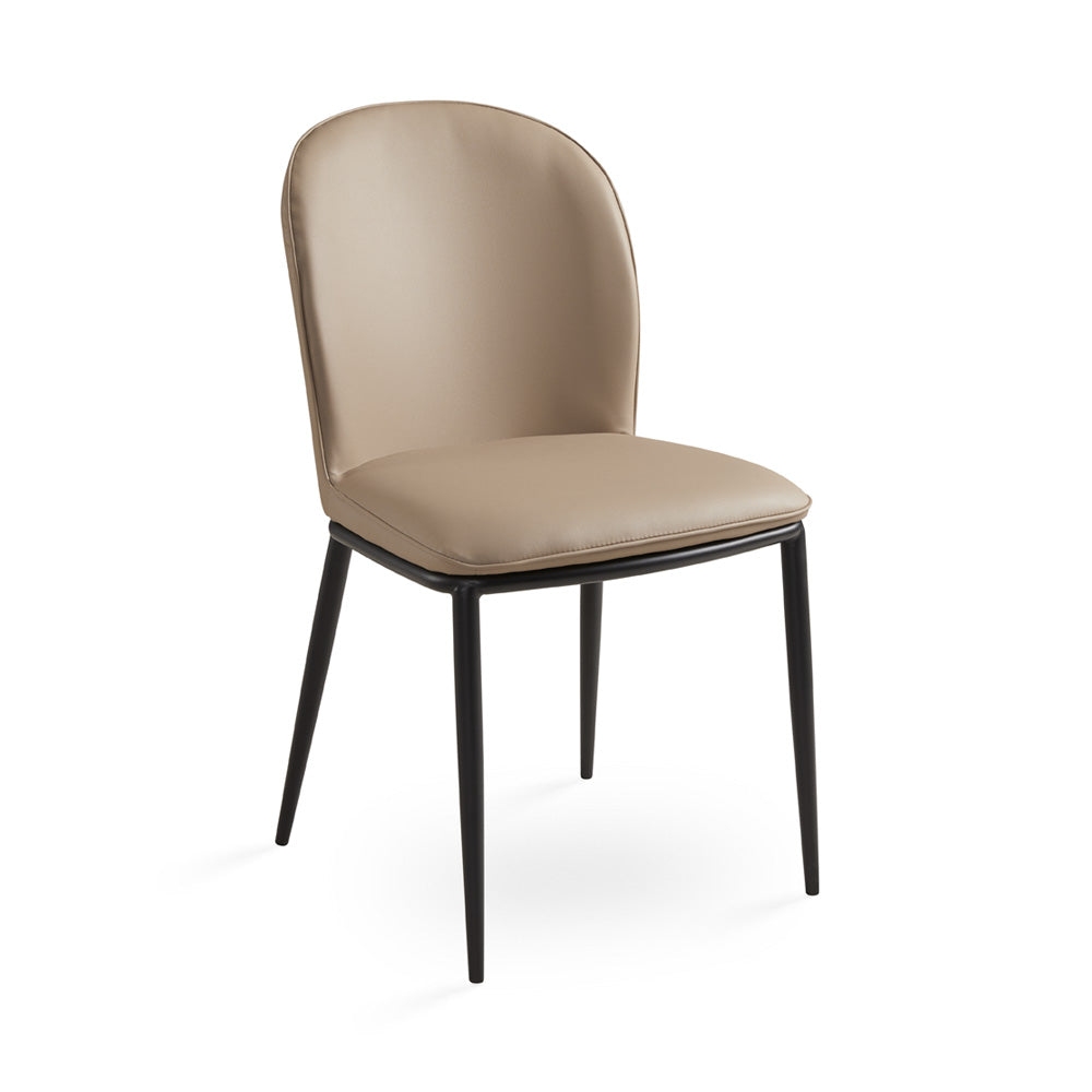 Xcella Angie dining chair with a sleek wooden frame and cushioned seat, ideal for modern dining rooms.