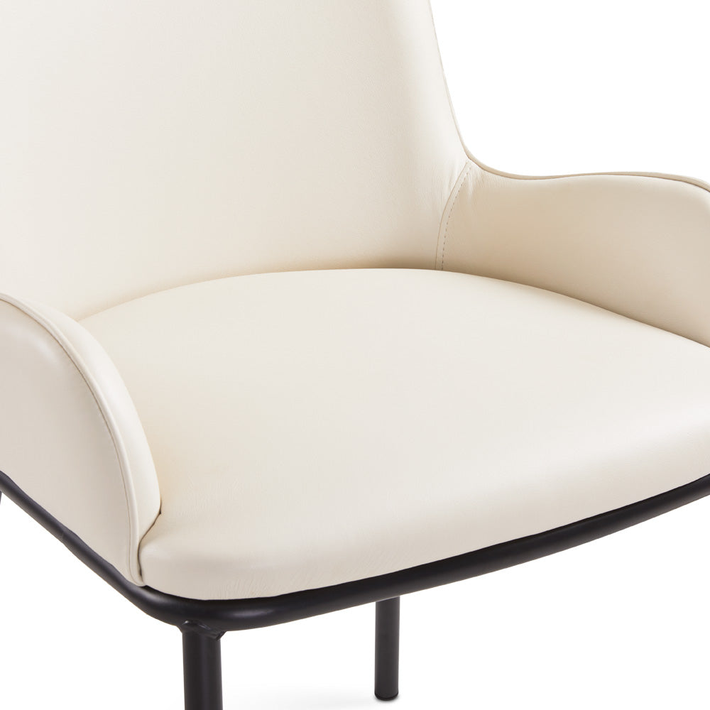 Xcella Harmony 5-piece round dining set in white with a table and matching chairs, perfect for modern dining rooms.