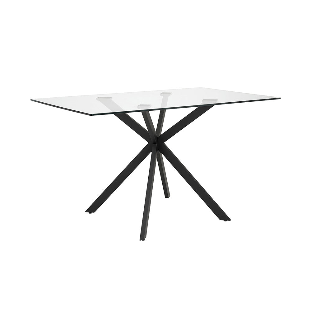 Black Lincoln dining table by Xcella with sleek, modern design and smooth surface, perfect for contemporary dining rooms.