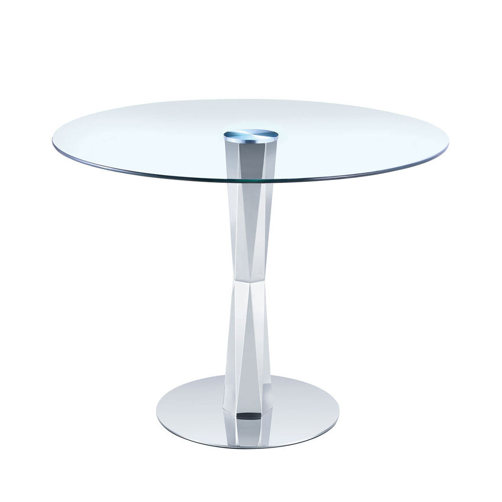 Xcella Rosa dining table with a sleek wooden top and modern design, perfect for contemporary dining rooms.