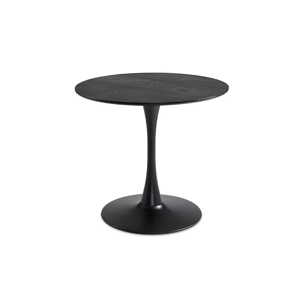 Xcella Tulip dining table set with black and grey finish, includes 5-piece dining room set with modern table and chairs