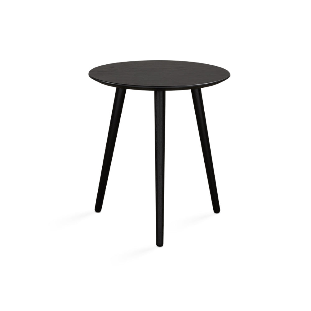 Black Viola end table by Xcella featuring a sleek, modern design with a smooth surface and sturdy legs.