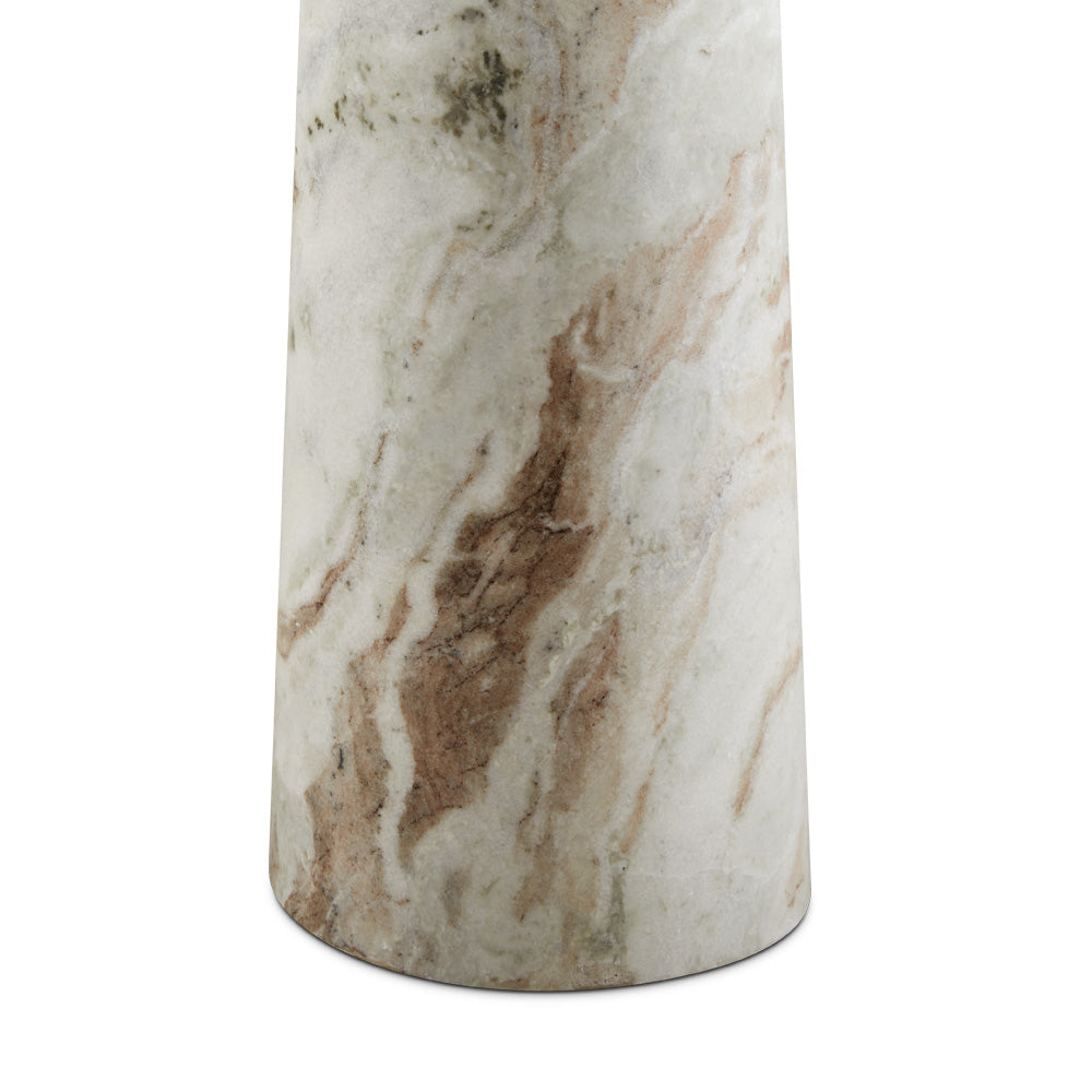 Xcella Belinda marble end table with a sleek design and polished marble surface, ideal for modern living spaces.