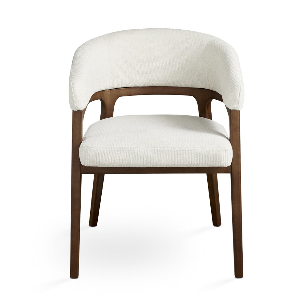 Xcella Chanler dining chair in white, modern kitchen and dining room chair with sleek design and comfortable seating.