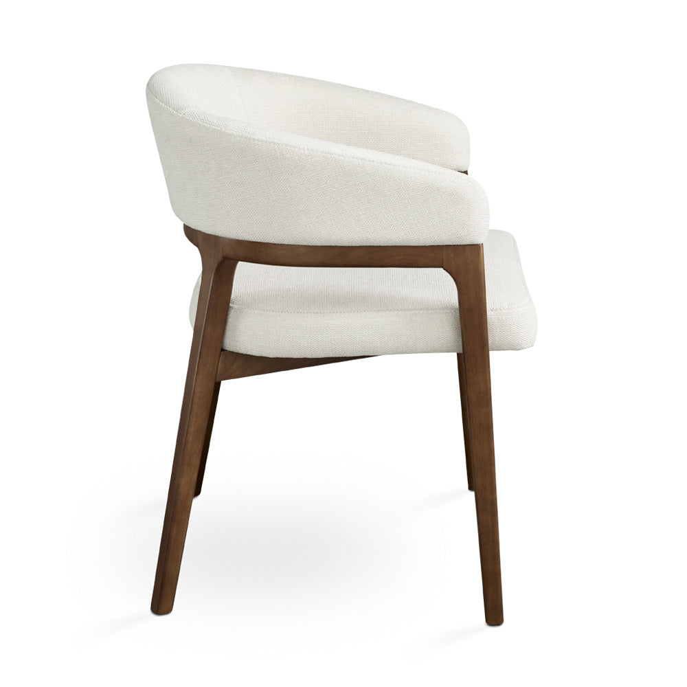 White Xcella Chanler dining chair with sleek design, ideal for kitchen and dining room seating.