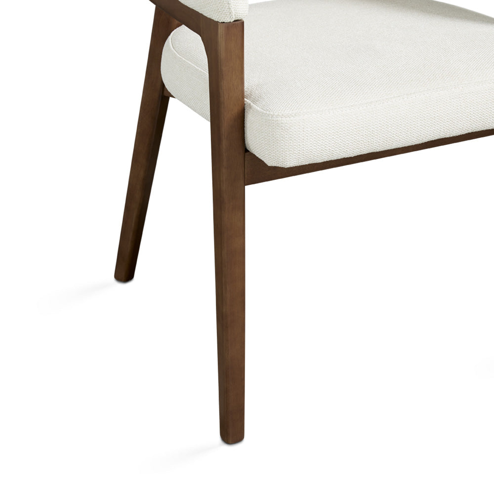 White Xcella Chanler dining chair with sleek design, perfect for kitchen and dining room decor.