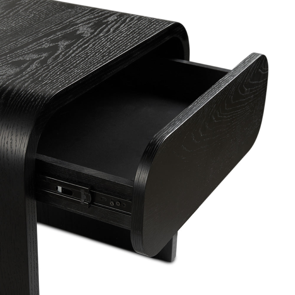 Xcella Elvis Nightstand with sleek wood finish, featuring a single drawer and modern design for bedroom storage.