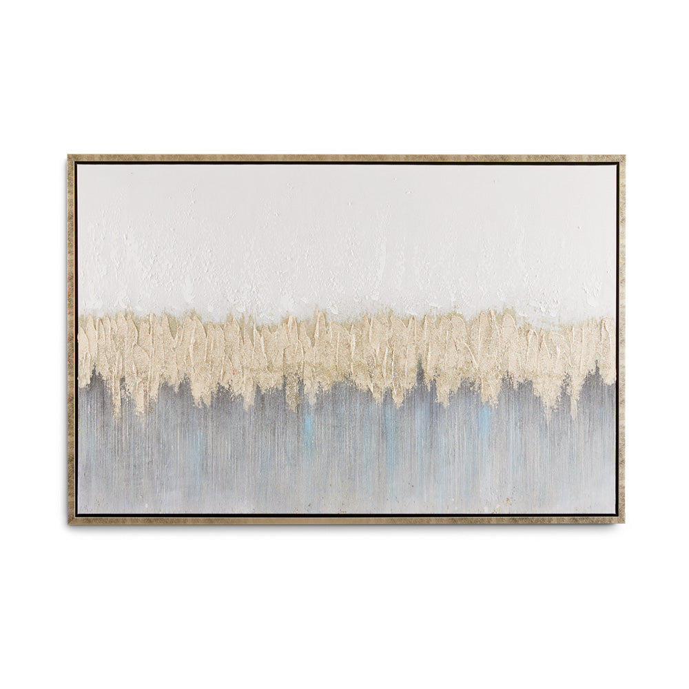 Gold and grey wall art by Xcella, featuring abstract design suitable for modern interior decor.