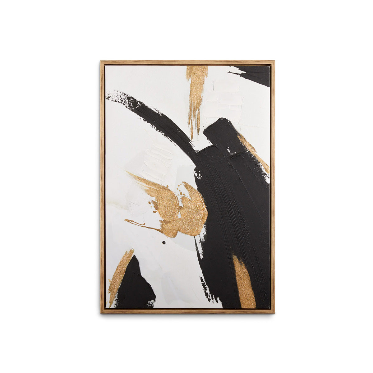 Elegant black and gold wall art by Xcella featuring abstract design, perfect for modern home decor.